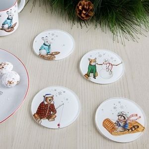 West Elm Dapper Animals Coasters (Set of 4)